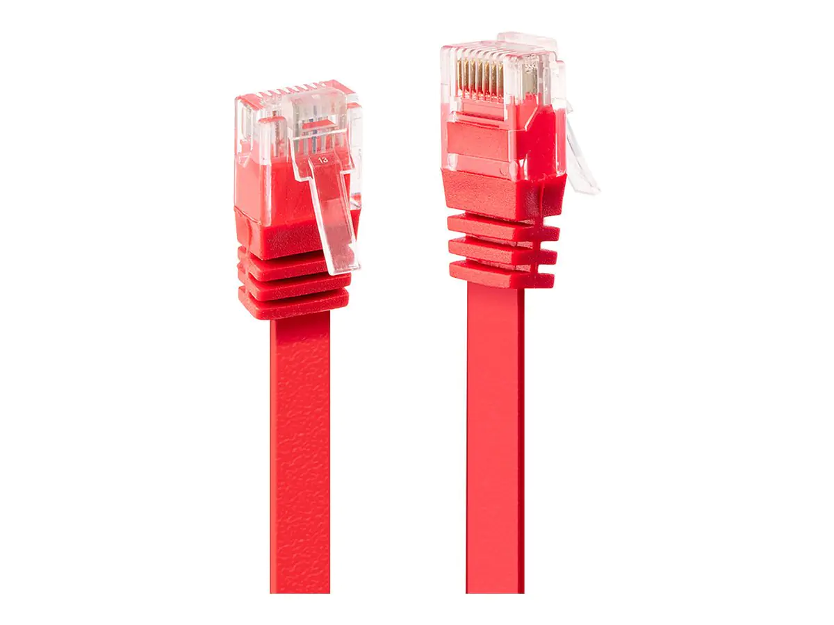 Lindy - Patch-Kabel - RJ-45 (M) zu RJ-45 (M) - 10 m - UTP - CAT 6 - geformt - Rot