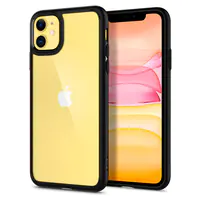Spigen Ultra Hybrid Series - Hintere Abdeckung für Mobiltelefon - Polycarbonat, Thermoplastisches Polyurethan (TPU) - mattschwarz - für Apple iPhone 11