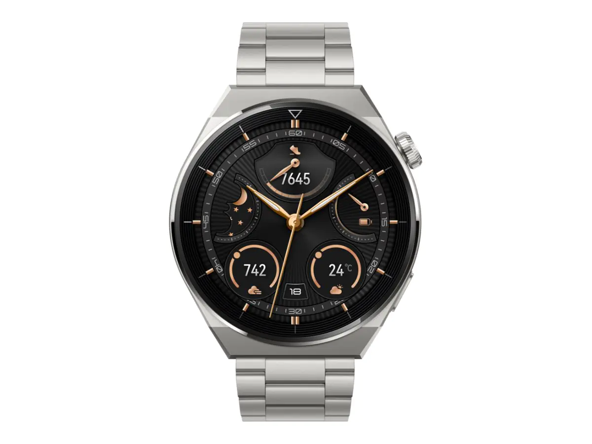 Huawei Watch GT 3 Pro - 46 mm - Titan - intelligente Uhr mit Riemen - Handgelenkgröße: 140-210 mm - Anzeige 3.632 cm (1.43") - NFC, Bluetooth - 54 g