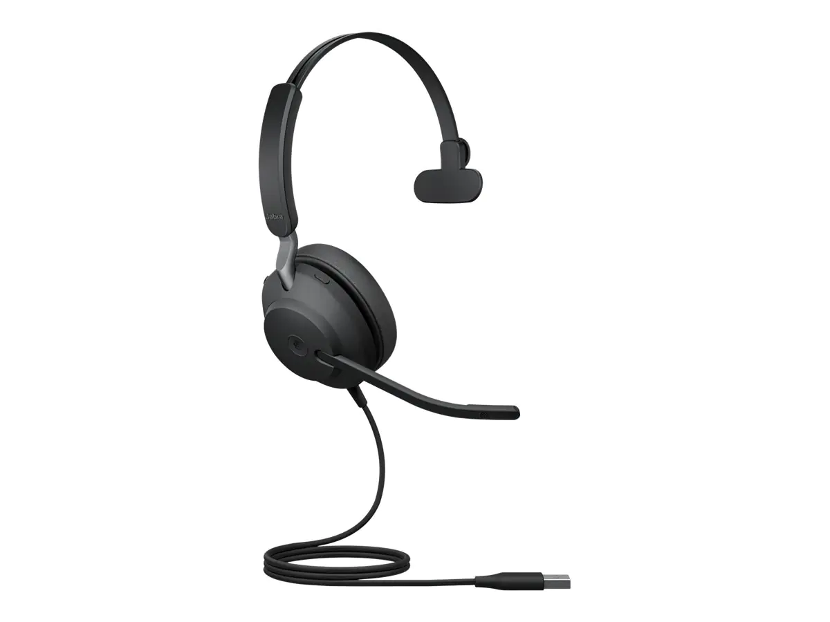 Jabra Evolve2 40 SE UC Mono - Headset - On-Ear - kabelgebunden - USB-A - Geräuschisolierung - optimiert für UC