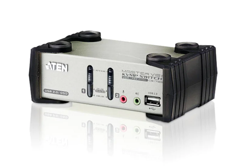 ATEN MasterView CS1732B KVMP Switch - KVM-/Audio-/USB-Switch - 2 x KVM/Audio/USB - 1 lokaler Benutzer - Desktop