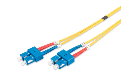 DIGITUS - Patch-Kabel - SC Single-Modus (M) zu SC Single-Modus (M) - 3 m - Glasfaser - 9/125 Mikrometer - OS1 - halogenfrei - Gelb