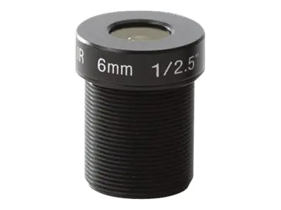 AXIS - CCTV-Objektiv - 10.2 mm (1/2.5") - M12-Anschluss - 6 mm (Packung mit 5) - für AXIS Q6000-E PTZ Dome Network Camera 50Hz