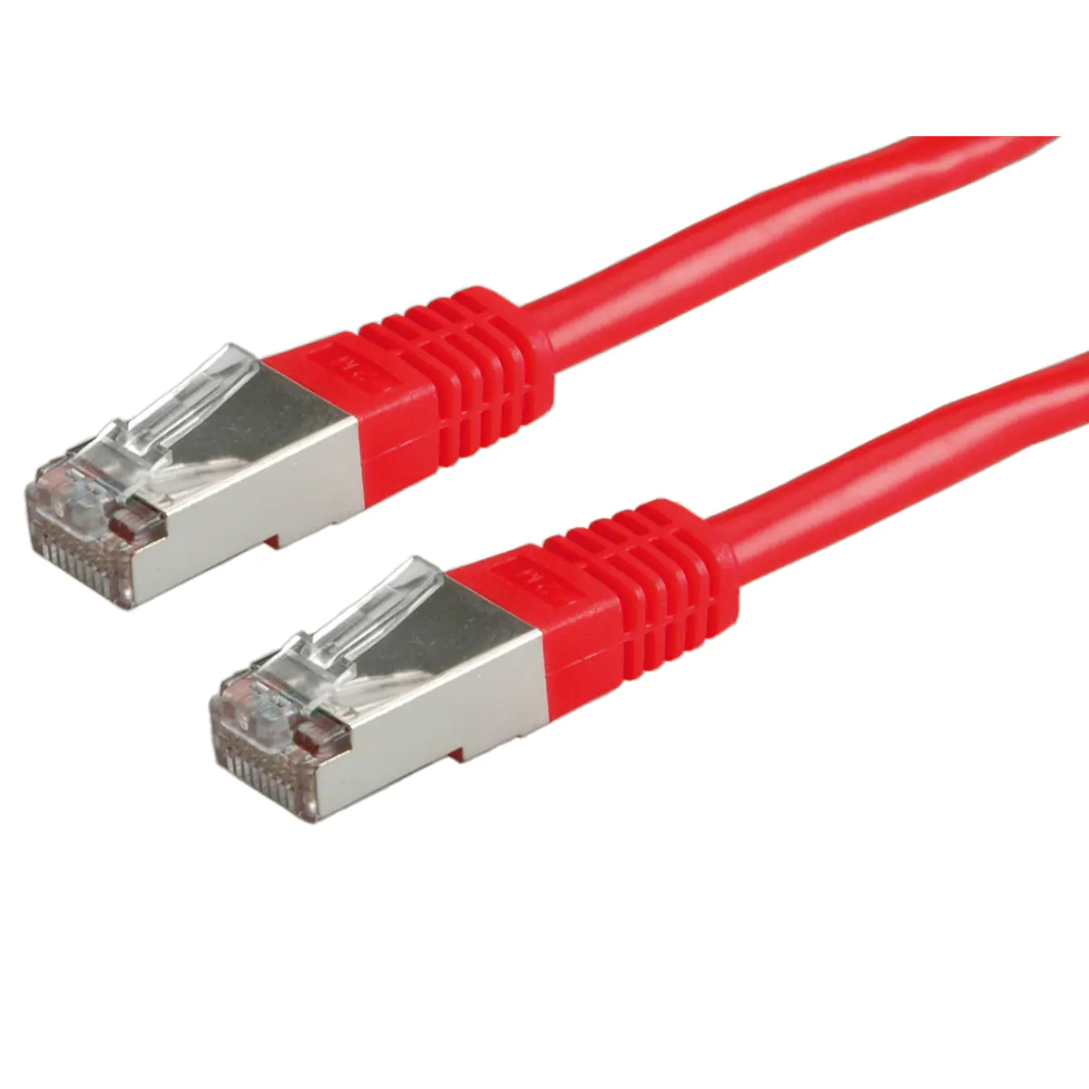 Roline - Patch-Kabel - RJ-45 (M) zu RJ-45 (M) - 2 m - SF/UTP - CAT 5e - geformt - Rot