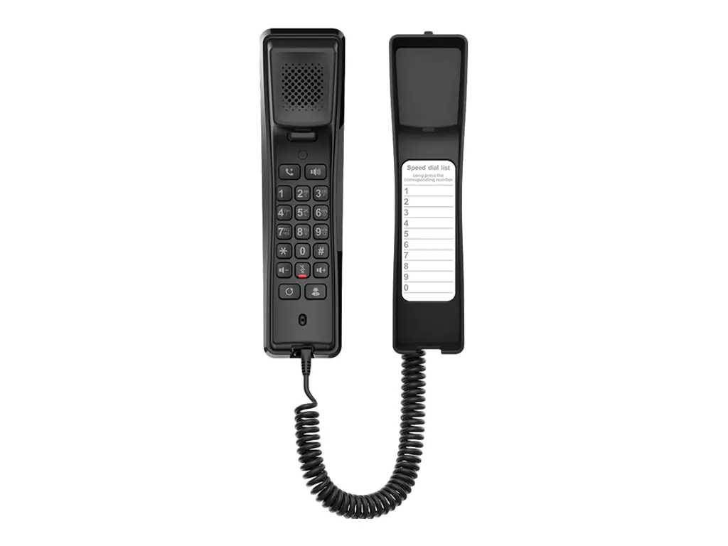 Fanvil X4 - VoIP-Telefon - dreiweg Anruffunktion - SIP, RTCP, RTP, SRTP, SIP v2 over TLS, SIP v2 over UDP, SIP v2 over TCP - 2 Leitungen - Classy Black