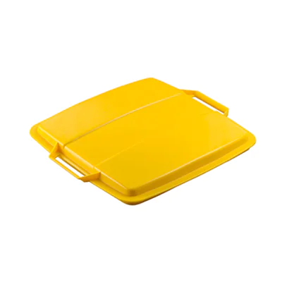 DURABLE Abfalleimer DURABIN FLIP VEH2012030 52x61x49cm grau/gelb