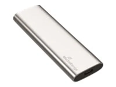 MediaRange MR1100 - SSD - 120 GB - extern (tragbar) - M.2 - USB 3.2 Gen 2 (USB-C Steckverbinder) - Silber