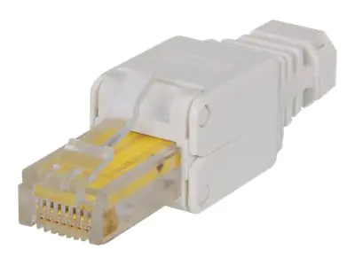 Intellinet Werkzeugloser RJ45-Stecker, RJ45-Modularstecker, kein Crimpwerkzeug benötigt - Netzwerkanschluss - RJ-45 (M) - UTP - CAT 6 - Grau