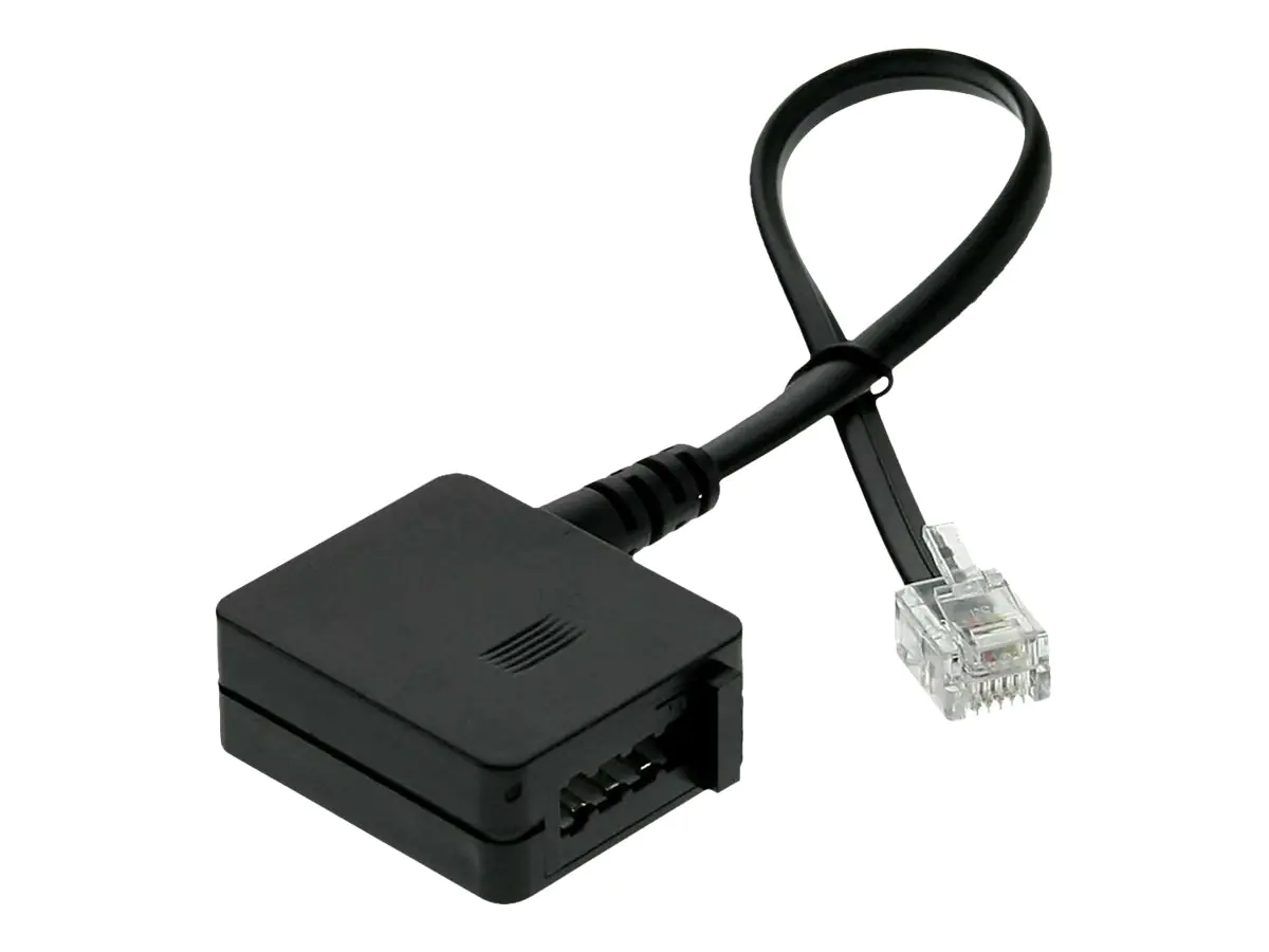 InLine TAE adapter cable - Telefonadapter - RJ-11 (M) zu TAE-F (W) - 20 cm - Schwarz