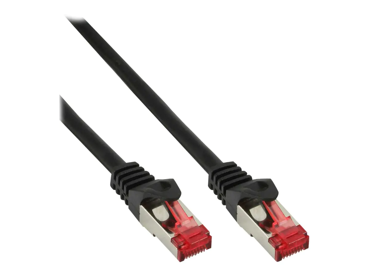 InLine - Patch-Kabel - RJ-45 (M) zu RJ-45 (M) - 1.5 m - SSTP-Kabel - CAT 6 - geformt - Schwarz
