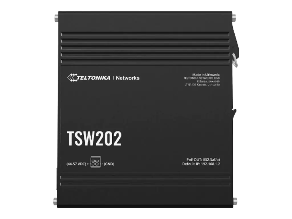 Teltonika TSW202 - Switch - managed - 8 x 10/100/1000 (PoE+) + 2 x SFP - an DIN-Schiene montierbar - PoE+ (240 W)