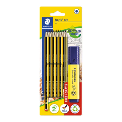 STAEDTLER® Zeichenset Noris® 120 20 x Bleistift Noris® 120 HB, 1 x Textmarker Textsurfer classic gelb