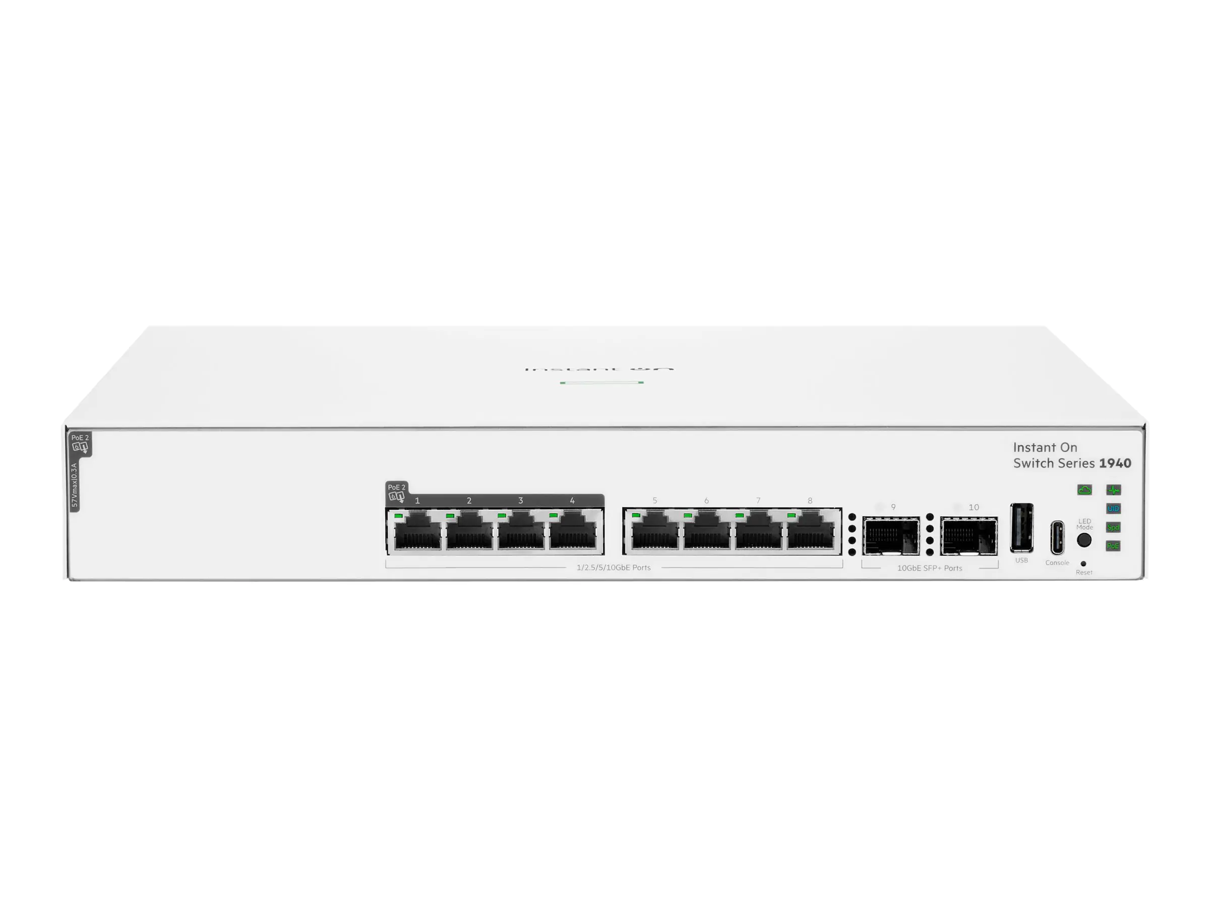 HPE Networking Instant On Switch 8p CL6 PoE 2p SFP 124W 1940 EU - Switch - 1 Gbps