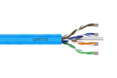 Digitus - Bulkkabel - 305 m - U/UTP, nicht abgeschirmt - Simplex - CAT 6a - robust - Hellblau, RAL 5012