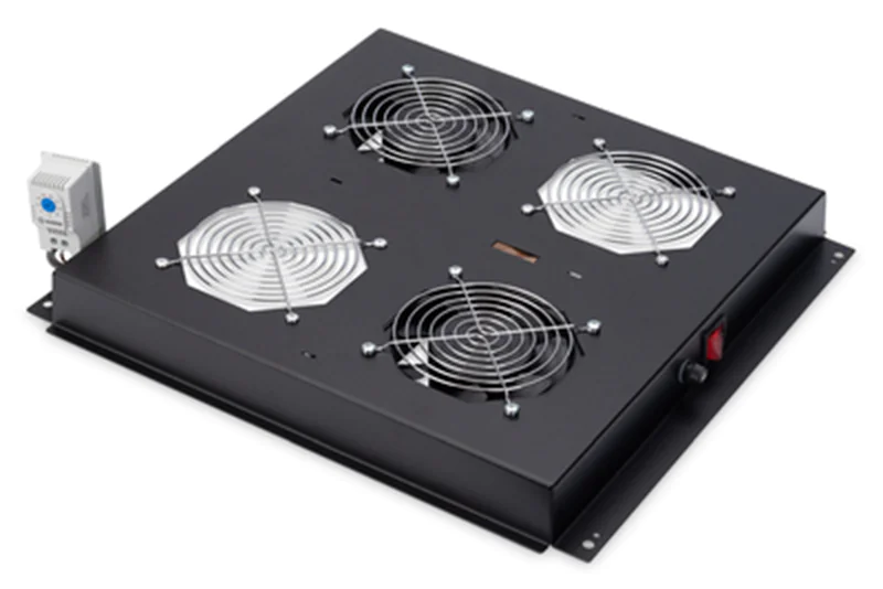 DIGITUS Dachlüftereinheit für Unique & Unique Light Netzwerkschränke und Unique Server-N Serverschränke DN-19 FAN-2-B-N