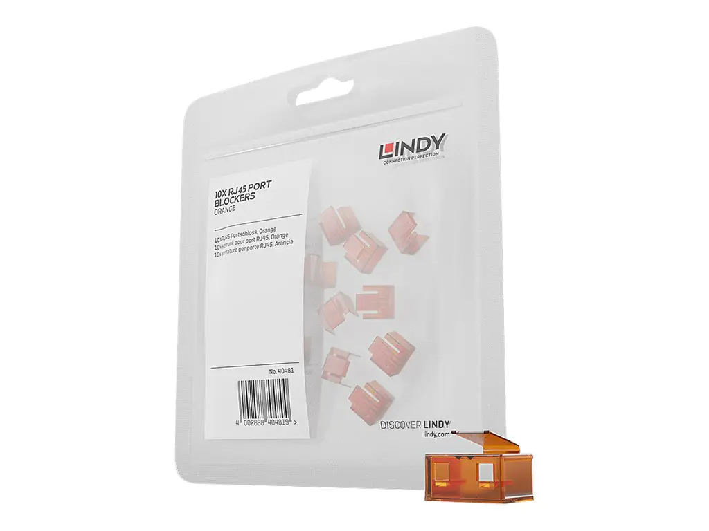 Lindy - LAN-Portblocker - orange (Packung mit 20)