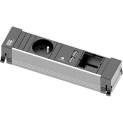 Bachmann POWER FRAME - Steckdosenleiste - Eingabe, Eingang GST18i3 - Ausgangsanschlüsse: 3 - 10 cm - Frankreich - Schwarz