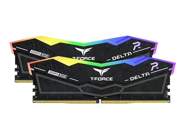 T-Force DELTA RGB - DDR5 - Kit - 32 GB: 2 x 16 GB - DIMM 288-PIN - 7200 MHz / PC5-57600 - CL34 - 1.4 V - ungepuffert - on-die ECC - Schwarz