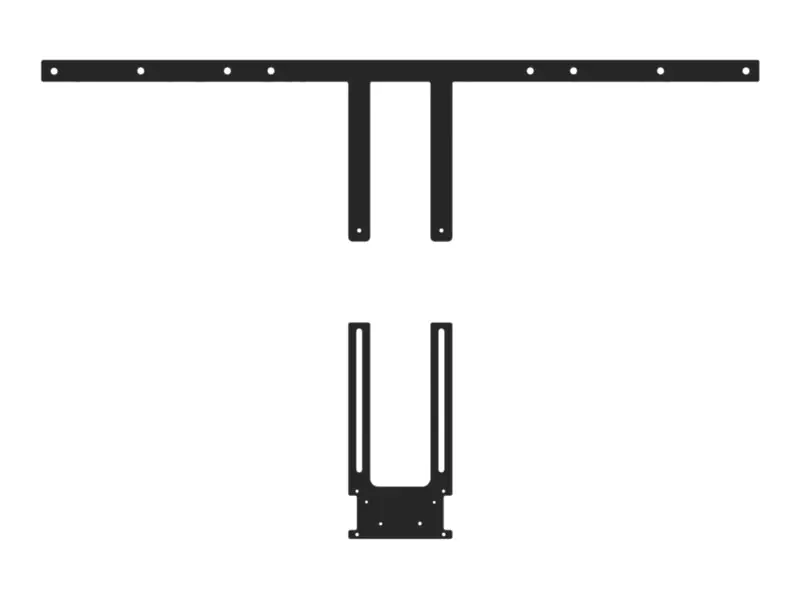 Hagor Poly Display-Adapter - Befestigungskit (Montage-Adapter) - für Videokonferenz-Kamera - Schwarz - Bildschirmgröße: 140-191 cm (55"-75") - Montageschnittstelle: bis zu 800 mm - über Bildschirm, unter Bildschirm - für Poly Studio, Poly Studio X50