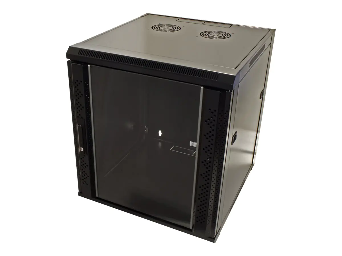 VALUE Gehäuse - geeignet für Wandmontage - glänzend schwarz - 12U - 48.3 cm (19") 26.99.0152
