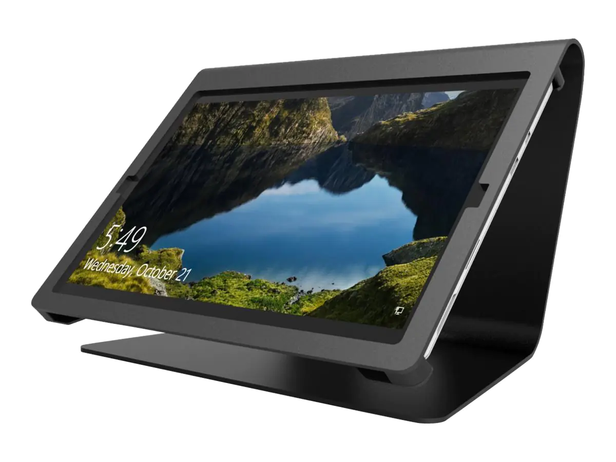 Compulocks Nollie Surface Pro 4 / 5 / 6 / 7 Security Lock And Kiosk POS Stand - Aufstellung für Tablett - hochwertiges Aluminium - Schwarz - Schreibtisch-Ständer - für Microsoft Surface Pro (Mitte 2017), Pro 4, Pro 6, Pro 7