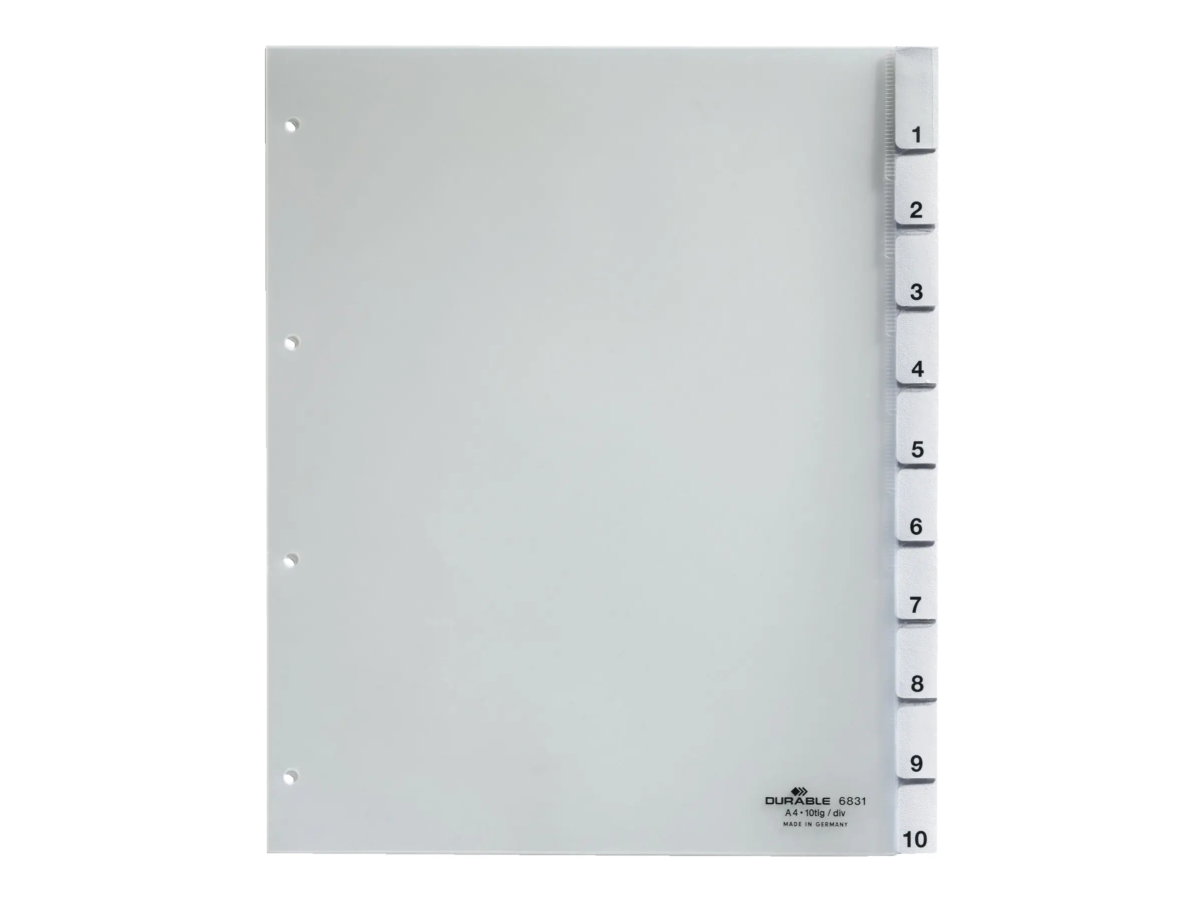 DURABLE Register 683119 245x297cm 10teilig Hartfolie tr