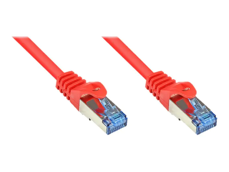 Good Connections - Patch-Kabel - RJ-45 (M) bis RJ-45 (M) - 5 m - SFTP, PiMF - CAT 6a - halogenfrei, geformt, ohne Haken - Rot