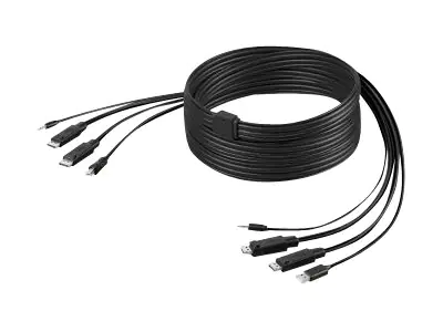Linksys Belkin Secure KVM Cable Kit - Video- / USB- / Audio-Kabel - USB, Mini-Stecker,
