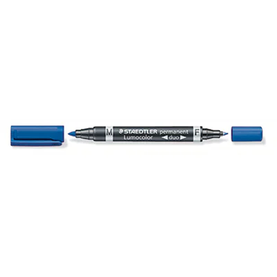 STAEDTLER Permanentmarker Lumocolor duo 348-3 0,6mm/1,5mm blau