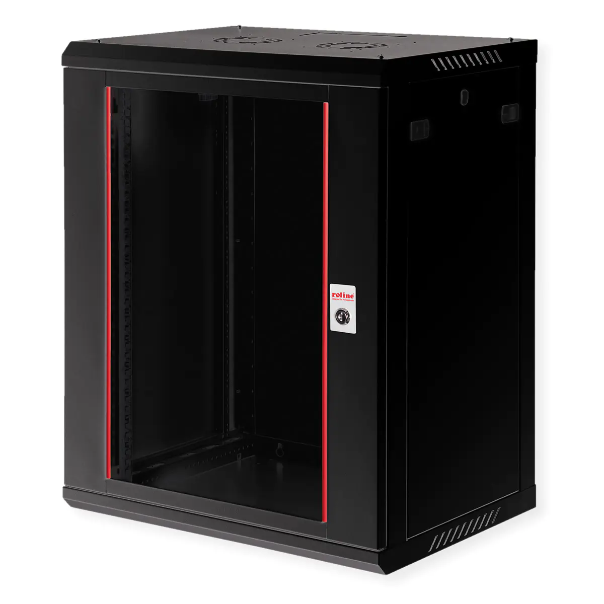 ROLINE Basic Plus - Gehäuse Netzwerkschrank - 600x450 BxT - geeignet für Wandmontage - Jet Black, RAL 9005 - 15U - 48.3 cm (19") 26.21.0286