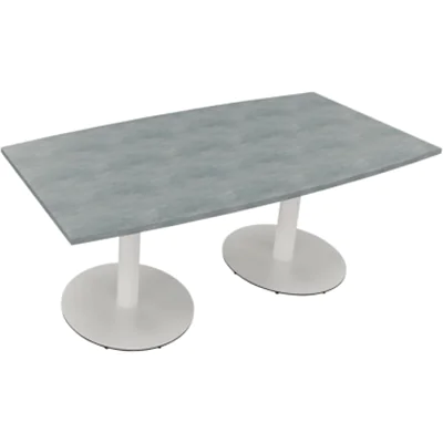 Bespr.ti. Tonneau Tellerfuß Rund B1800xT800/900xH720 ws/Beton