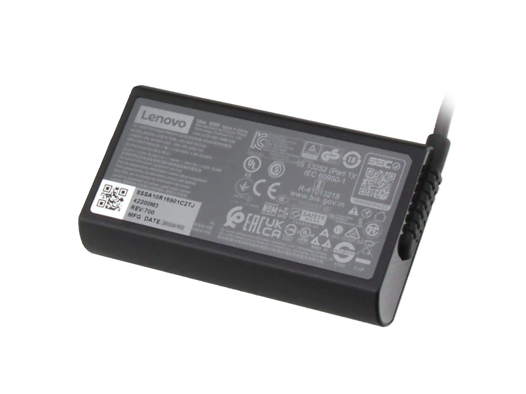 Lenovo AC Adapter USB Type-C includes power cable - PC-/Server Netzteil - 65 W