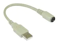 InLine - Tastatur- / Maus-Adapter - PS/2 (W) zu USB (M) - 20 cm