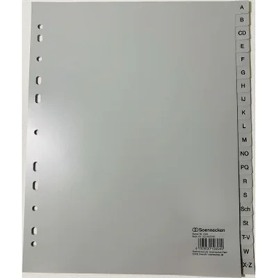 Soennecken Register 2131 DIN A4 A-Z volle Höhe Überbreite PP grau