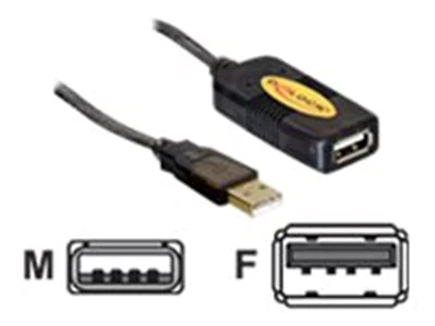 Delock USB-Verlängerungskabel - USB Typ A (M) bis USB Typ A (W) - 30 m - Schwarz - 83453