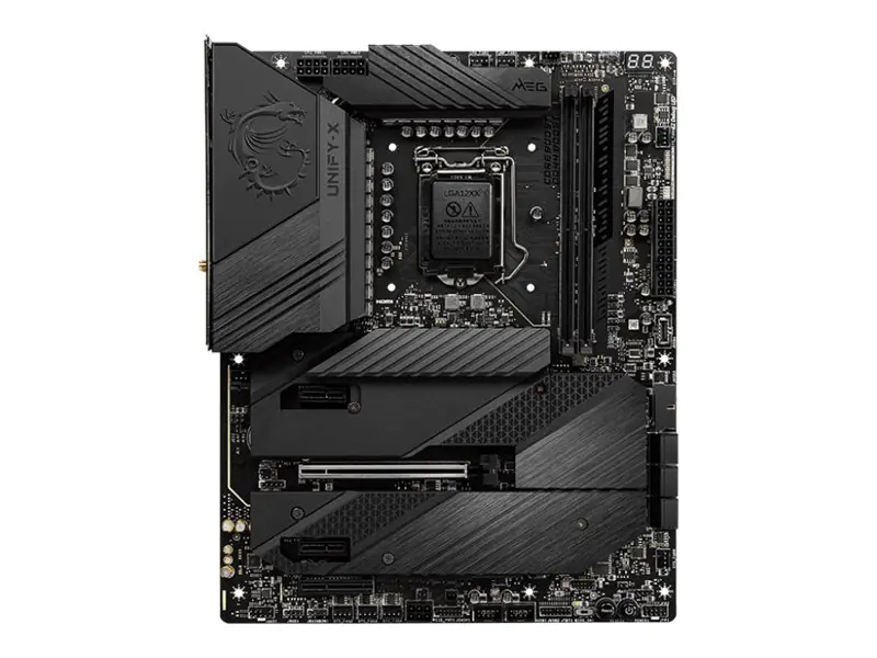 MSI MEG Z590 UNIFY-X - Motherboard - ATX - LGA1200-Sockel - Z590 Chipsatz - USB-C Gen2, USB 3.2 Gen 1, USB 3.2 Gen 2, USB-C Gen 2x2 - 2.5 Gigabit LAN, Wi-Fi 6, Bluetooth - Onboard-Grafik (CPU erforderlich) - HD Audio (8-Kanal)
