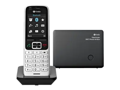 Unify OpenScape DECT Phone S6 Base - Schnurlostelefon - mit Bluetooth-Schnittstelle mit Rufnummernanzeige - ECO DECT - Schwarz