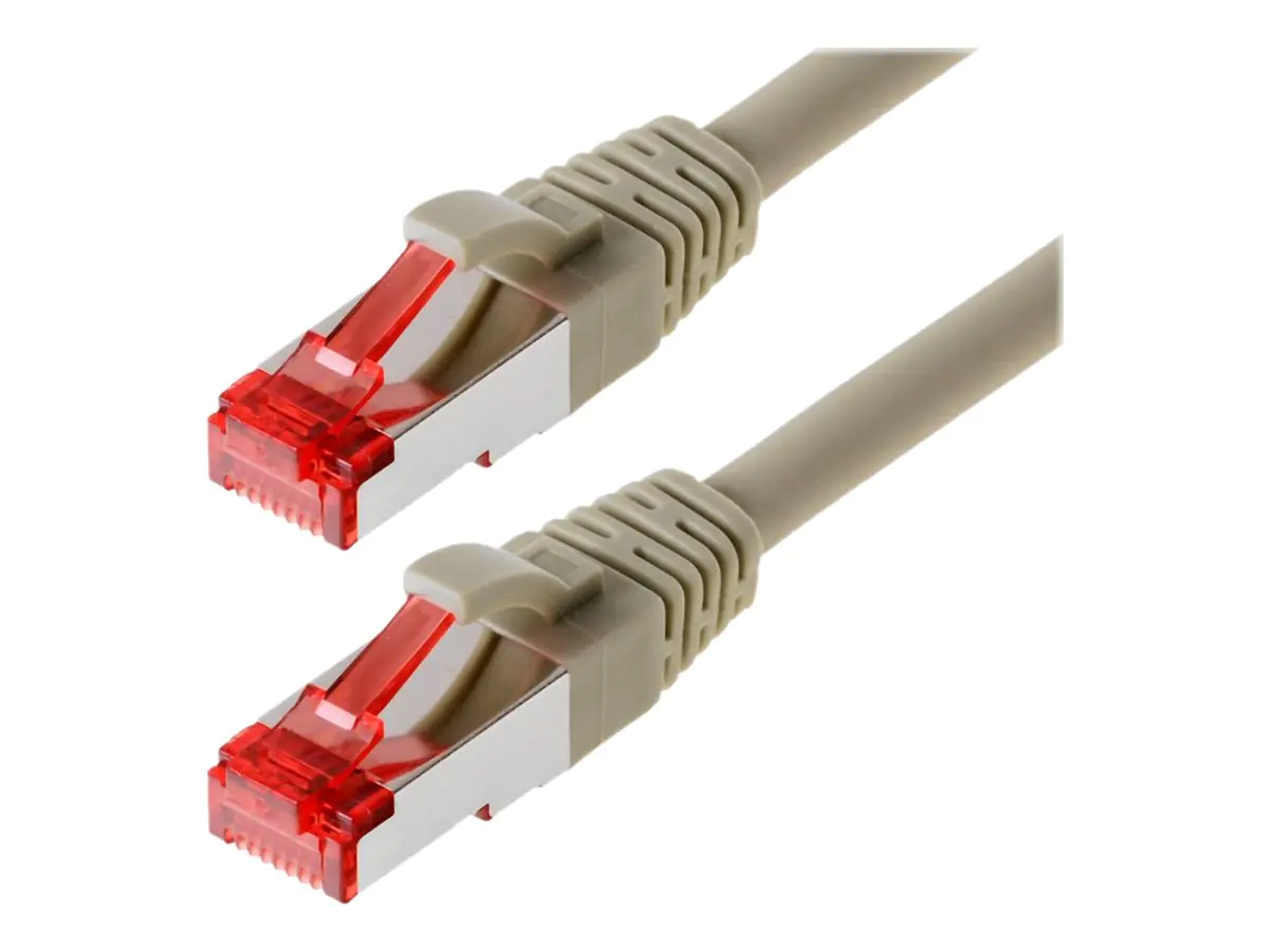 Helos - Patch-Kabel - RJ-45 (M) bis RJ-45 (M) - 2 m - SFTP, PiMF - CAT 6 - halogenfrei - Grau