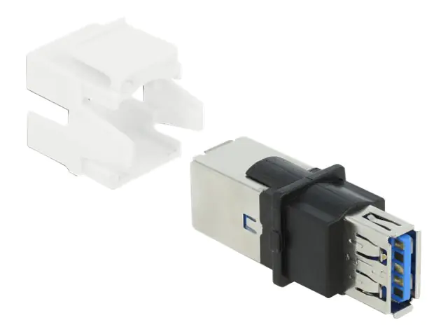 Delock Keystone module - USB-Adapter - USB Typ A (W) zu USB Type B (W) - weiß