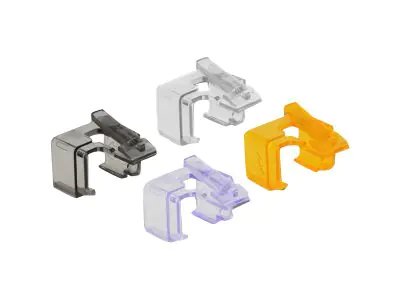 DeLOCK Repair Clip Set 2 - Netzwerkanschluss Reparatur-Clip - Schwarz, orange, violett, durchsichtig (Packung mit 40)