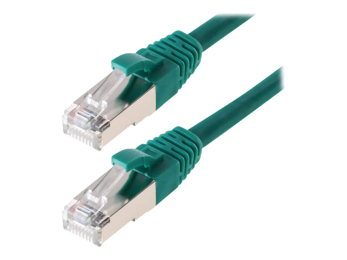 Helos - Patch-Kabel - RJ-45 (M) bis RJ-45 (M) - 3 m - SF/UTP - CAT 5e - geformt, ohne Haken - grün