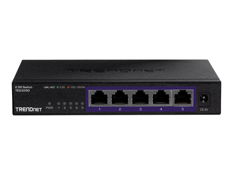 TRENDnet Switch - unmanaged - wandmontierbar 5 x 100/1000/2.5G - TEG-S350