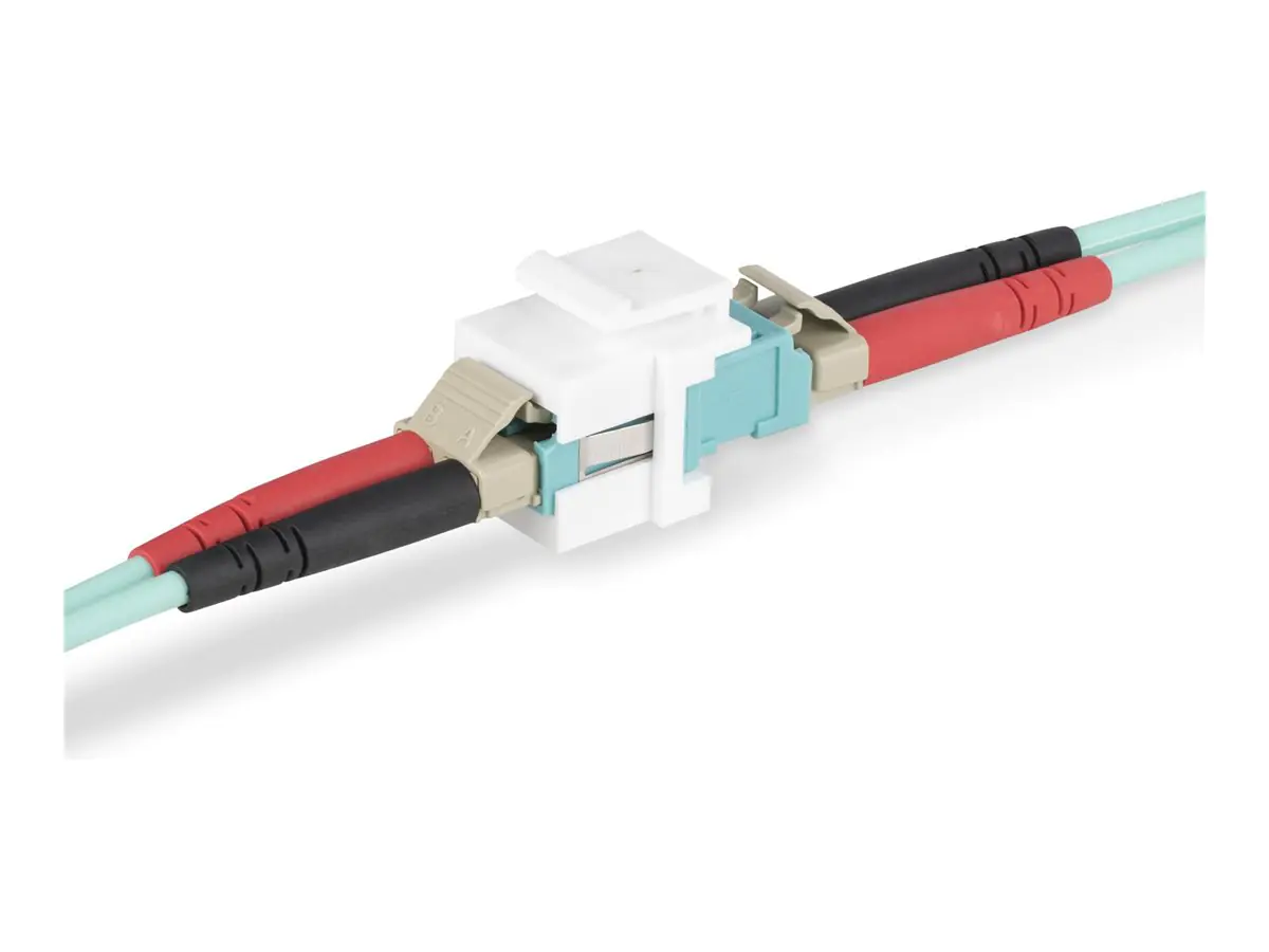 StarTech LC to LC Coupler, LC Fiber Coupler, LC/UPC Keystone Jack, Fiber Optic LC Keystone Coupler for Patch Panel - LC to LC Duplex (DMFKSLCLCCOUPLER) - Netzwerkkoppler - LC Single-Mode / LC Multi-Mode (W) zu LC Single-Mode / LC Multi-Mode (W) - Glasfase