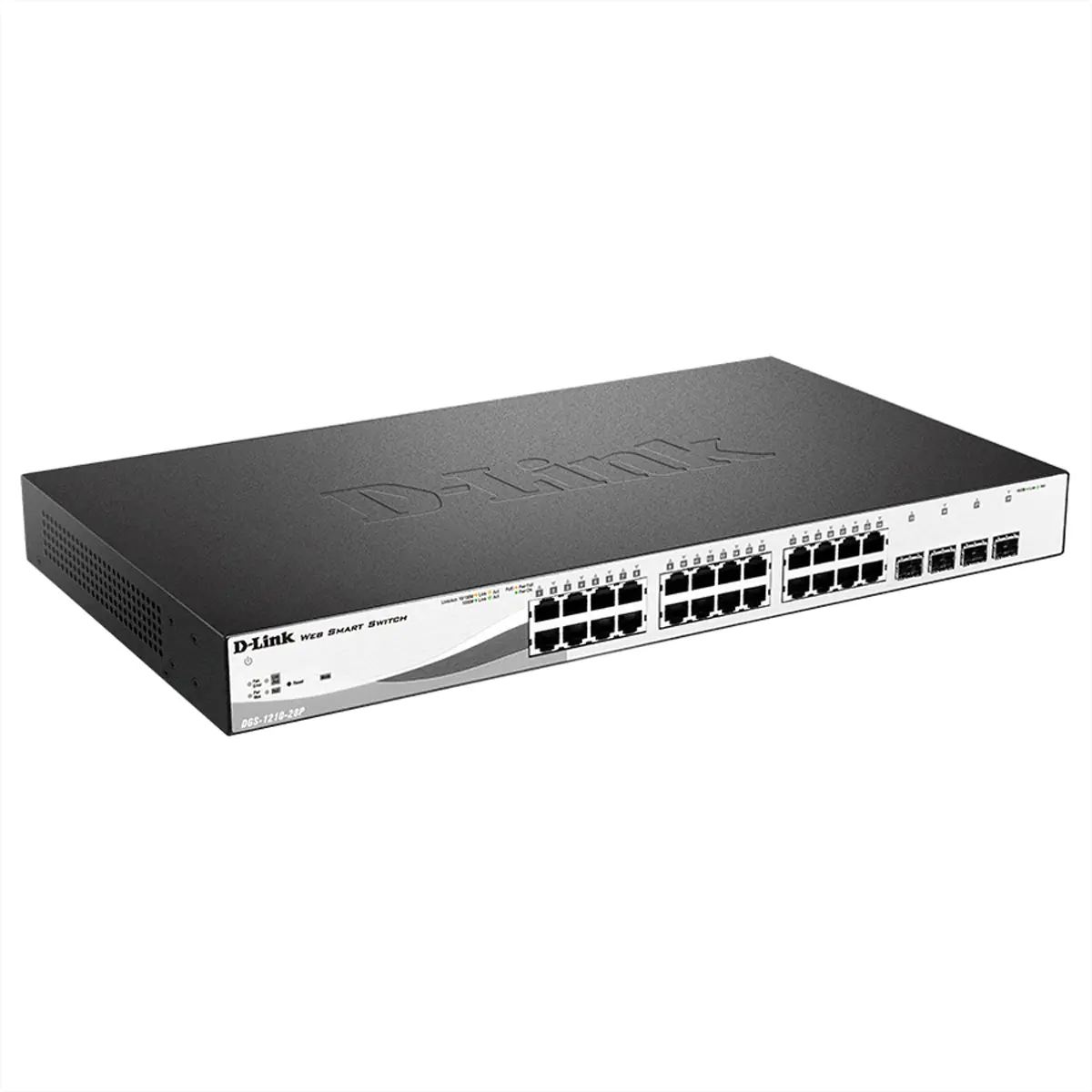 D-Link Web Smart DGS-1210-28P - Switch - L3 - managed - 24 x 10/100/1000 (PoE) + 4 x Gigabit SFP - Desktop, an Rack montierbar - PoE (193 W)