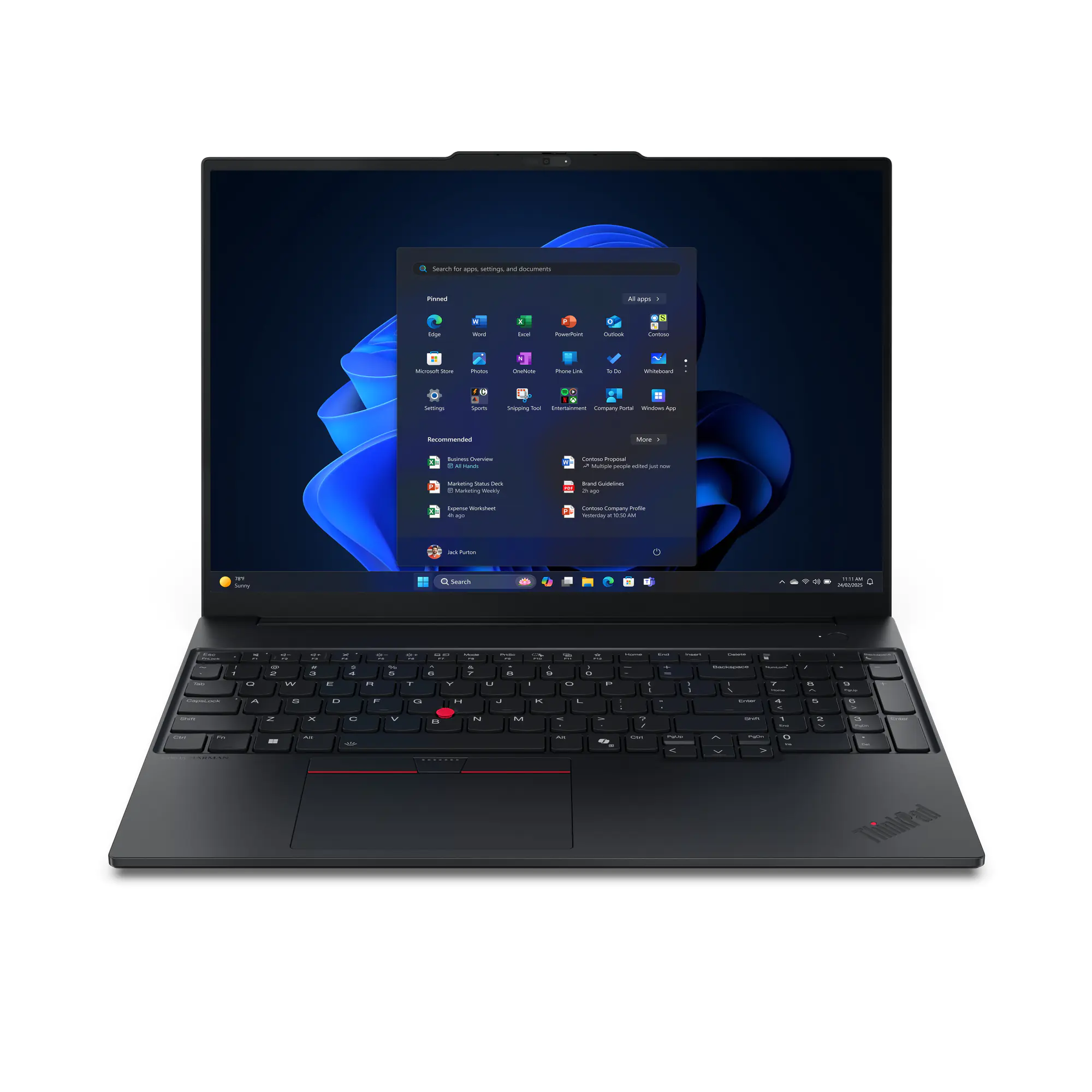 Lenovo ThinkPad E16 Gen 3 21ST - 180°-Scharnierdesign - AMD Ryzen 5 220 / 3.2 GHz - Win 11 Pro - Radeon 740M - 16 GB RAM - 512 GB SSD TCG Opal Encryption 2, NVMe - 40.6 cm (16") 21ST0046GE