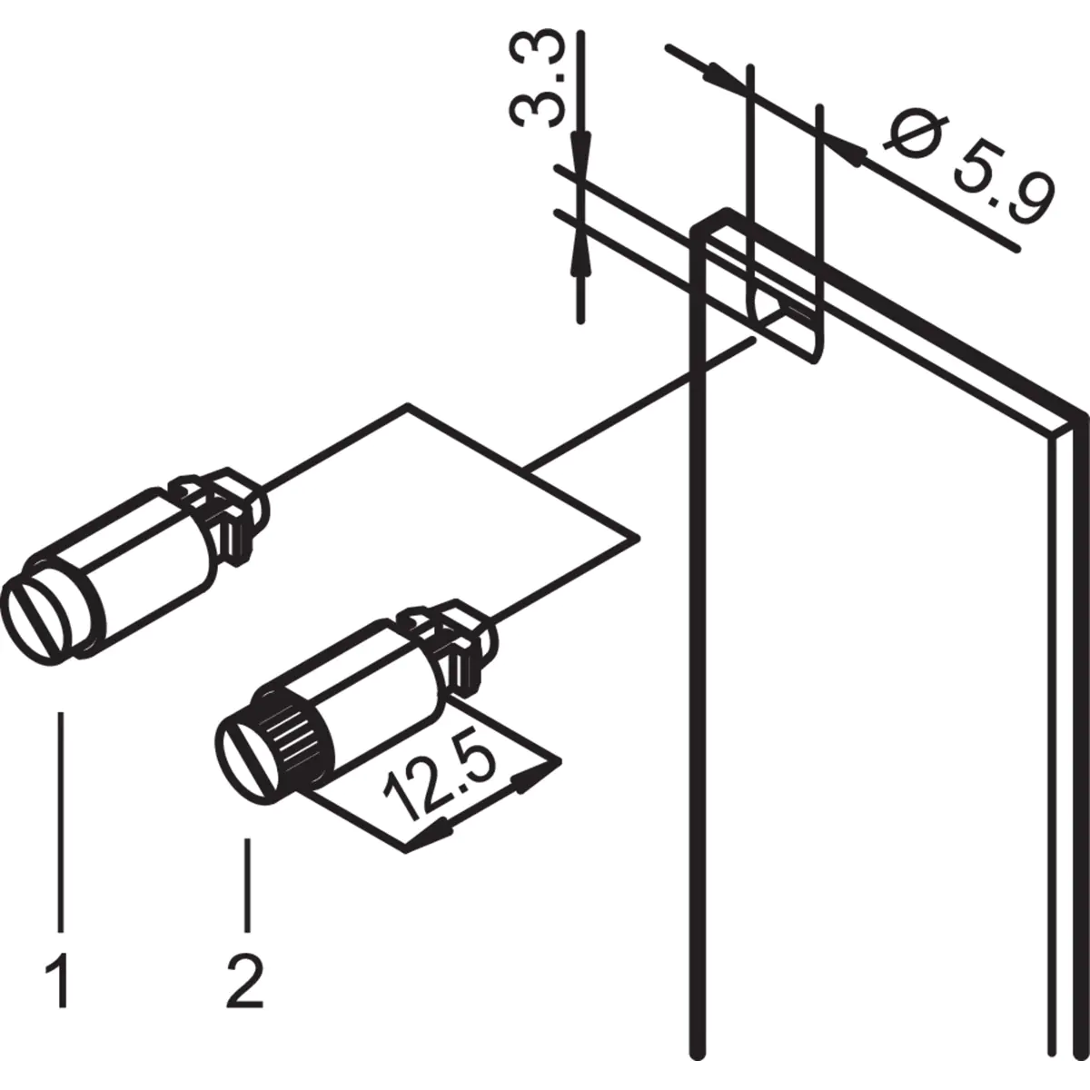 SCHROFF 1/4 TURN.FSTNR.DEF.LOCK 100PC