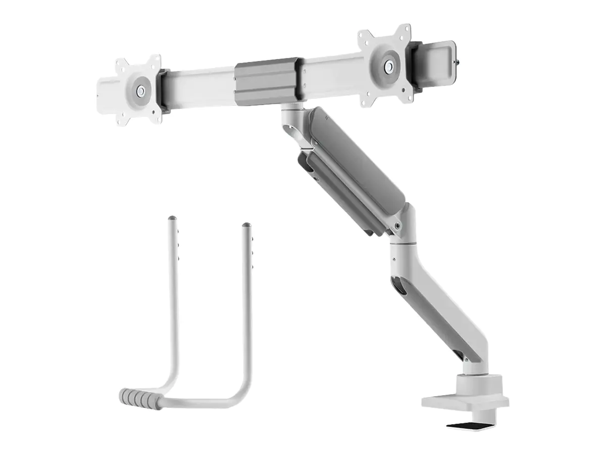 Neomounts DS75-450WH2 - Befestigungskit (Gelenkarm, Kabeldurchführungsklemme, Topfix Klemme) - Voll beweglich - für 2 LCD-Displays - weiß - Bildschirmgröße: 43.2-81.3 cm (17"-32") - Schreibtisch