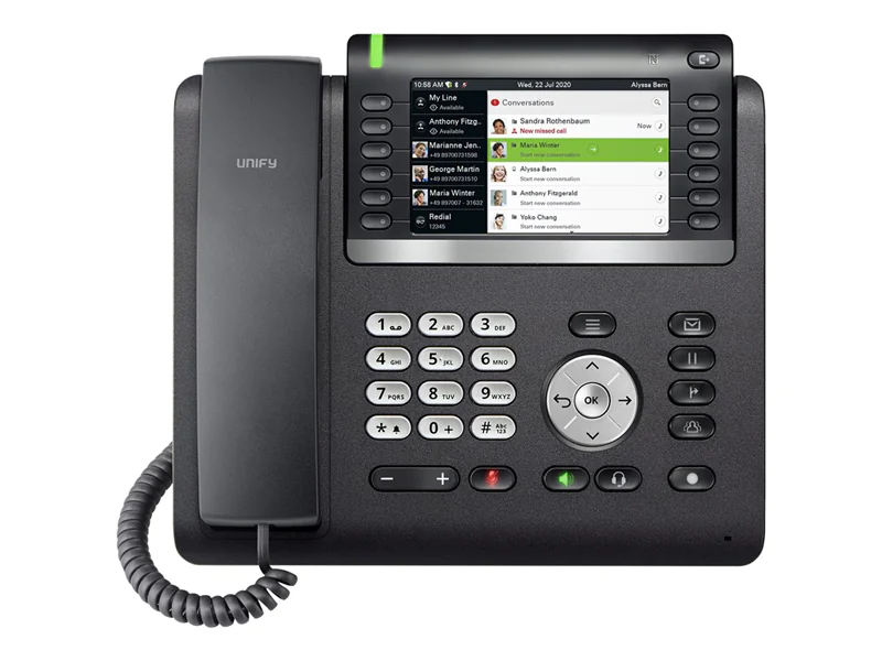Unify OpenScape Desk Phone CP700X - VoIP-Telefon - mit Bluetooth-Schnittstelle - dreiweg Anruffunktion - SIP - Schwarz/Silber