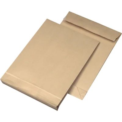 MAILmedia Faltentasche Ormypack DIN B4 ohne Fenster 140g/m² mit Haftklebung Natronpapier braun 100 St./Pack.