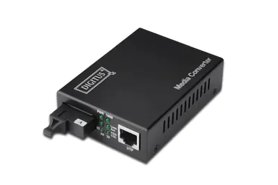 Digitus Professional DN-82122 - Medienkonverter - GigE - 10Base-T, 1000Base-LX, 100Base-TX, 1000Base-T - RJ-45 / SC Single-Modus - bis zu 20 km - 1310 (TX) / 1550 (RX) nm